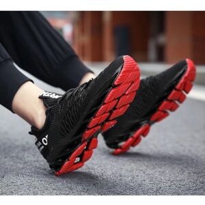 Amazon Black and Red Athletic Shoes
